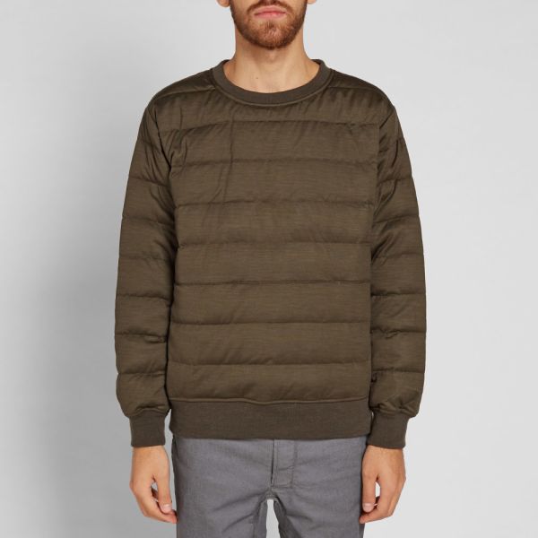 Nanamica Down Crew Neck Sweater Khaki 