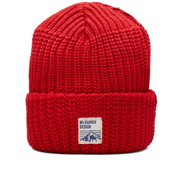Mt. Rainier Design Knit Hat Red END. (IT)