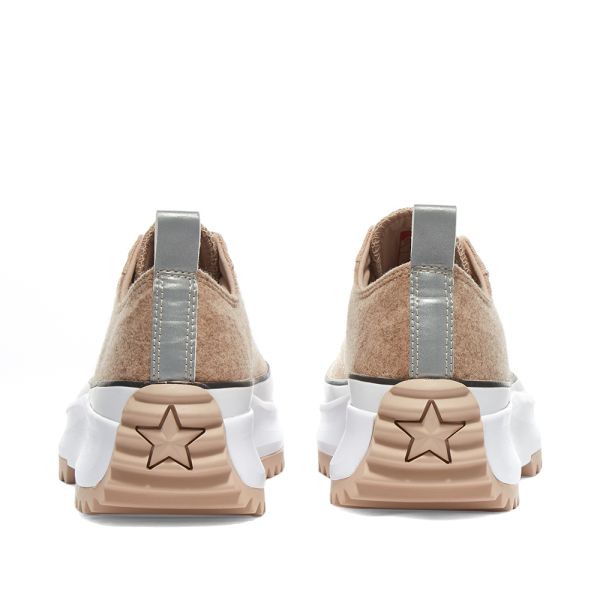 converse run star hike white pink