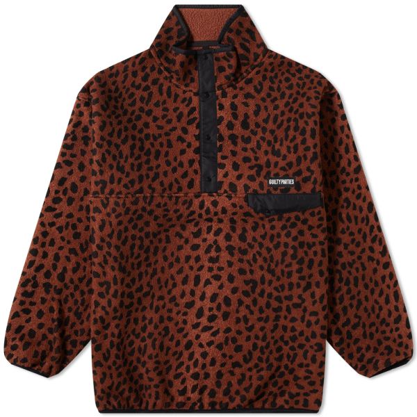 Wacko Maria Leopard Pullover Boa Fleece Jacket Wacko Maria Leopard Pullover Boa Fleece Jacket
