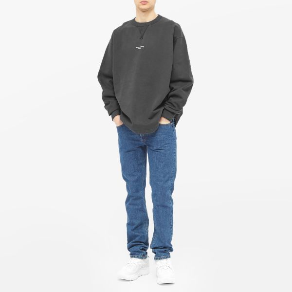 acne studios fin stamp logo crew sweat