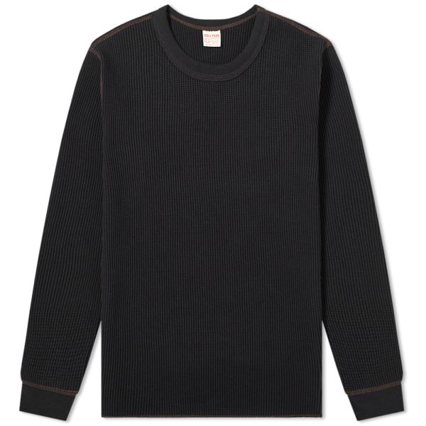 Black waffle thermal shirt clearance