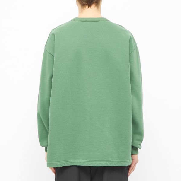 acne studios fin stamp logo crew sweat