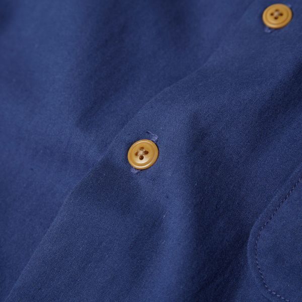 Folk Shoulder Patch Shirt Sea Blue | END. Folk Shoulder Patch Shirt in Blue for