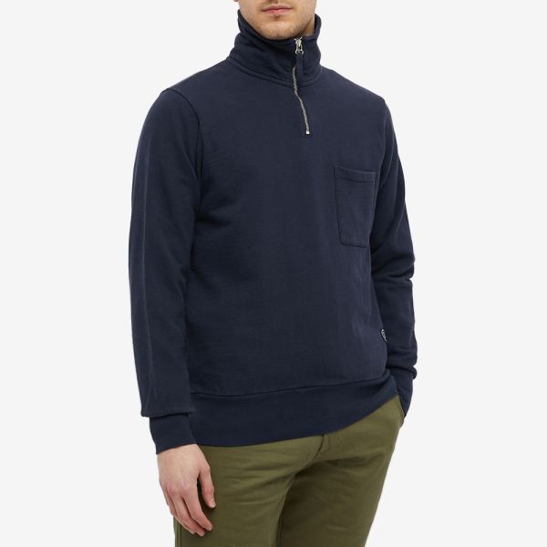 Universal works zip neck sweatshirt clearance
