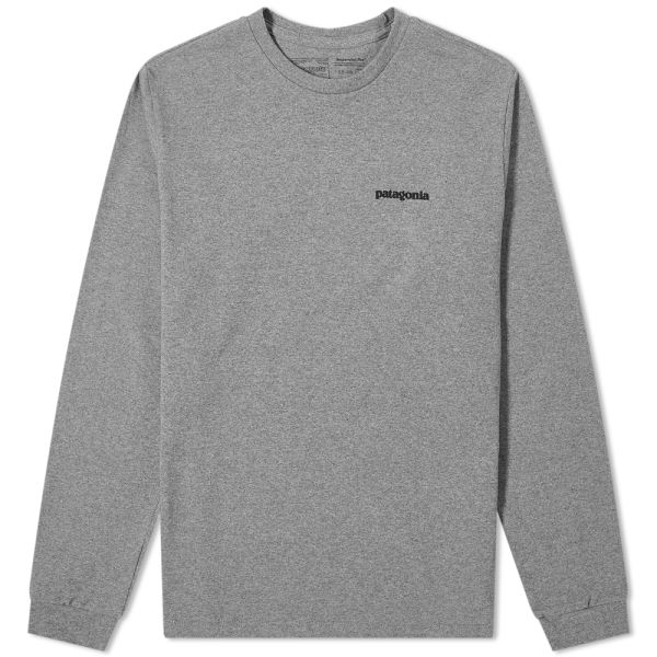 Patagonia grey long sleeve t shirt clearance