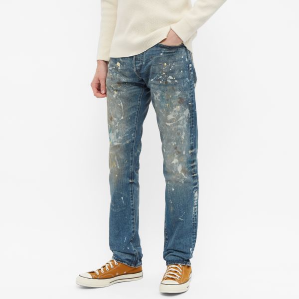Paint splatter denim clearance