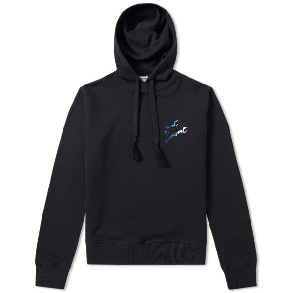 saint laurent script hoodie
