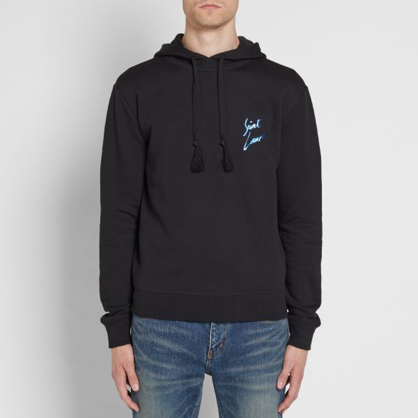 saint laurent script hoodie