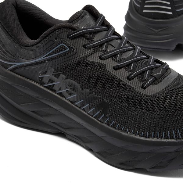hoka bondi 7 black and white