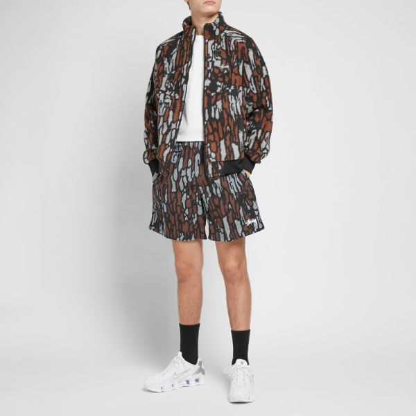 stussy tree bark fleece jacket