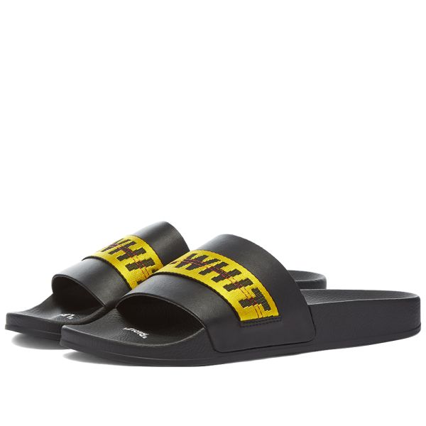 off white belt sandals