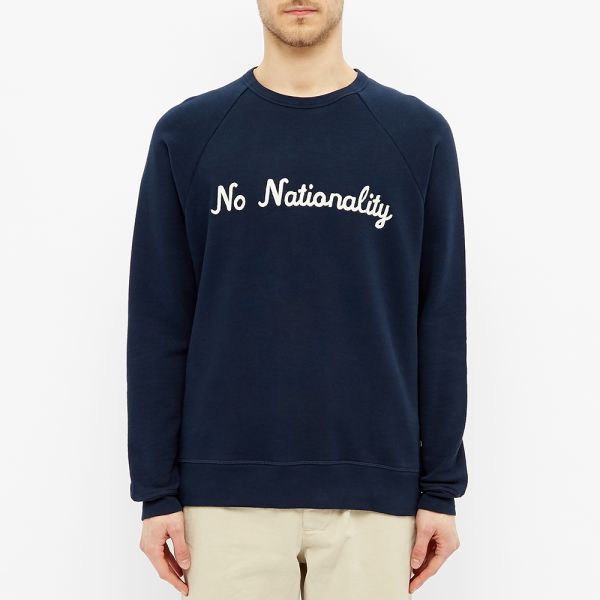 Nn07 Robin Logo Crew Sweat Navy Blue End Nn07 Robin Logo Crew Sweat Navy Blue End