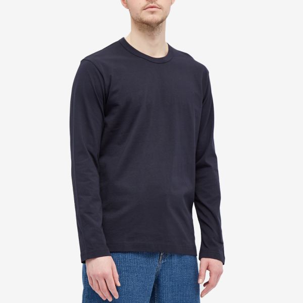 comme des garcons navy blue shirt