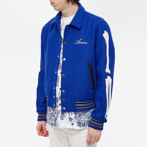 Amiri Bones Varsity Jacket Varsity Blue 