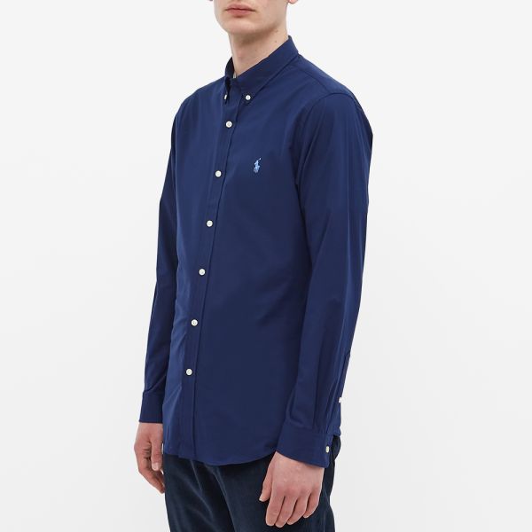 Ralph lauren navy poplin shirt clearance