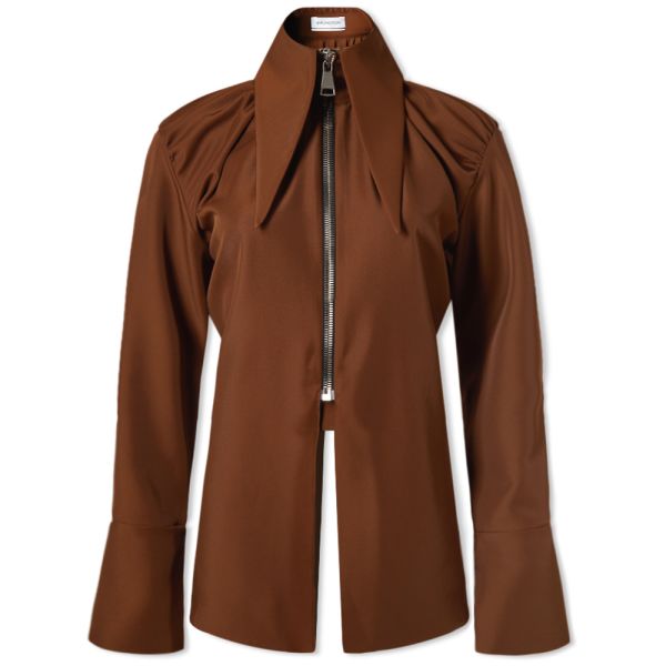 Brown fitted shirt clearance