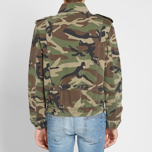 shearling camo jacket
