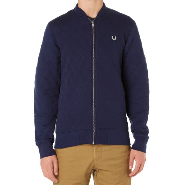 fred perry quilted bomber jacket