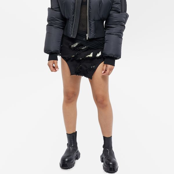 Rick Owens Diana Mini Skirt Black White End
