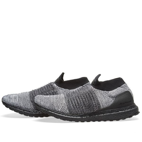 ultra boost laceless black white