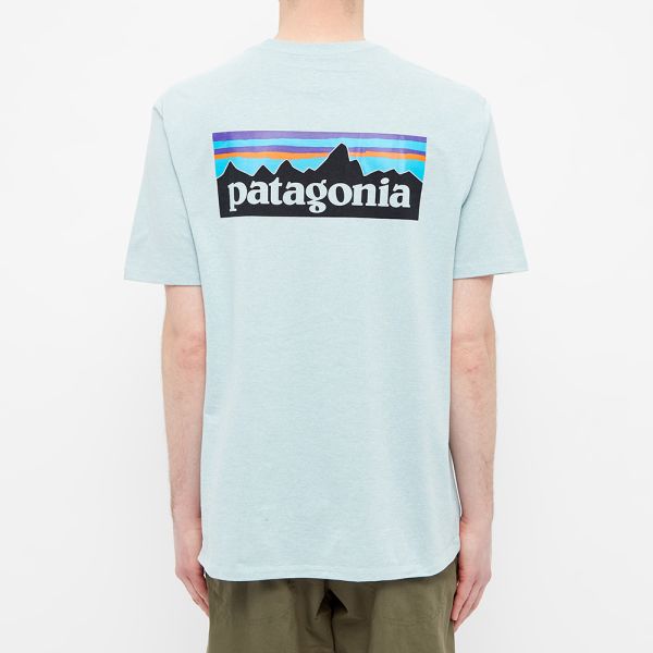 blue patagonia t shirt