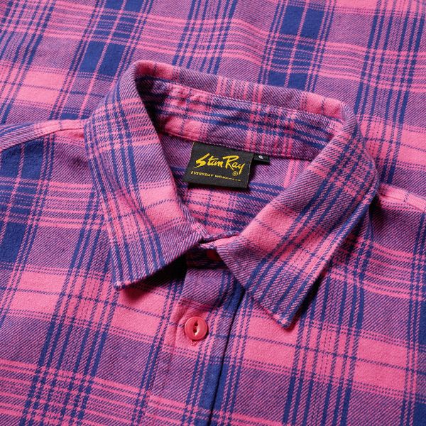 Stan Ray Flannel Shirt Pink Overdye END. (UK)