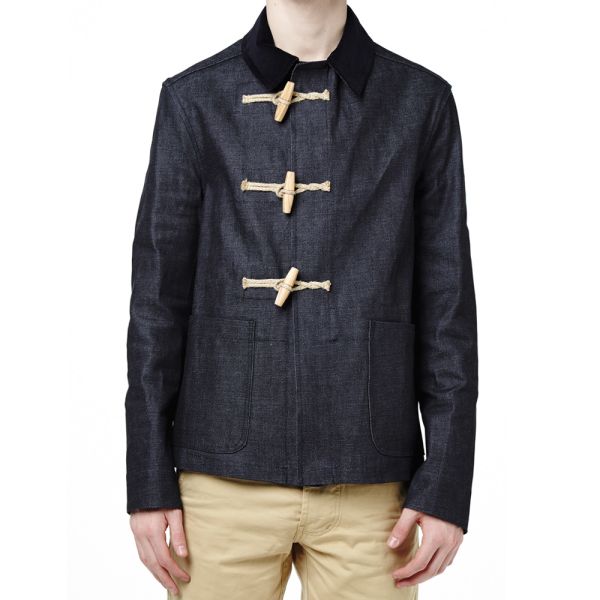 denim duffle coat