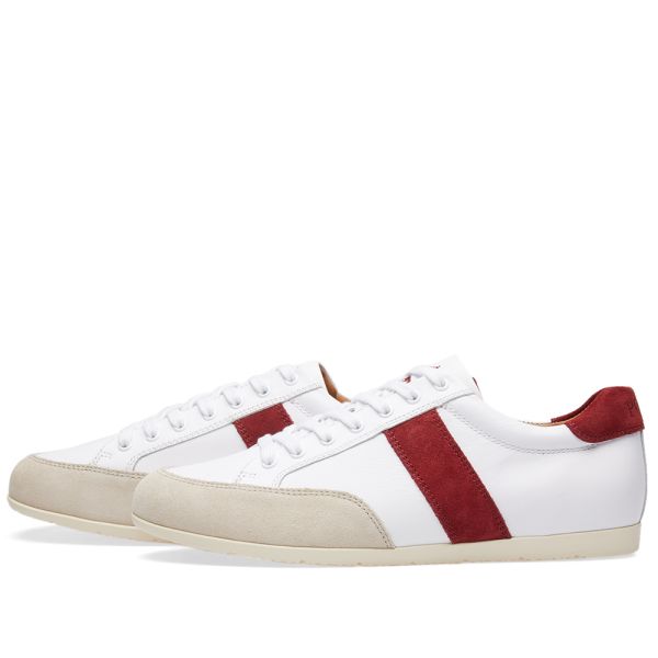 Polo Ralph Lauren Price Stripe Tennis Sneaker White, & Ivory