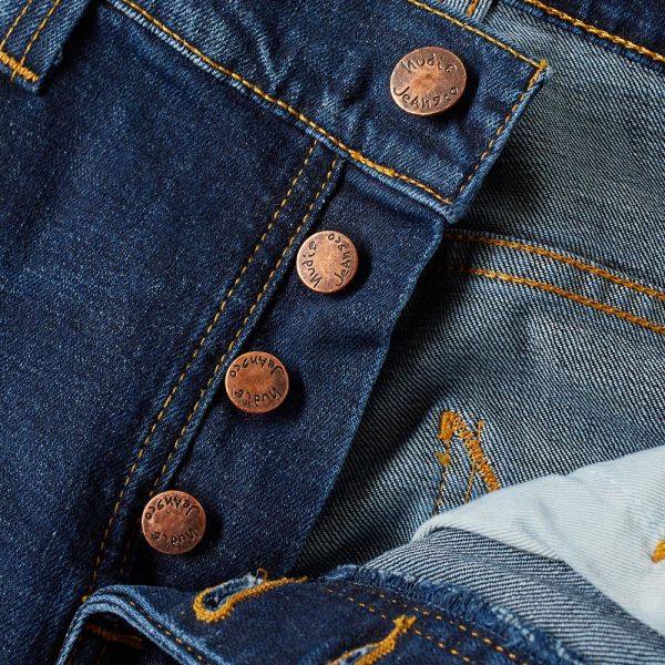 Nudie Grim Tim Jean Crosshatch Worn In 