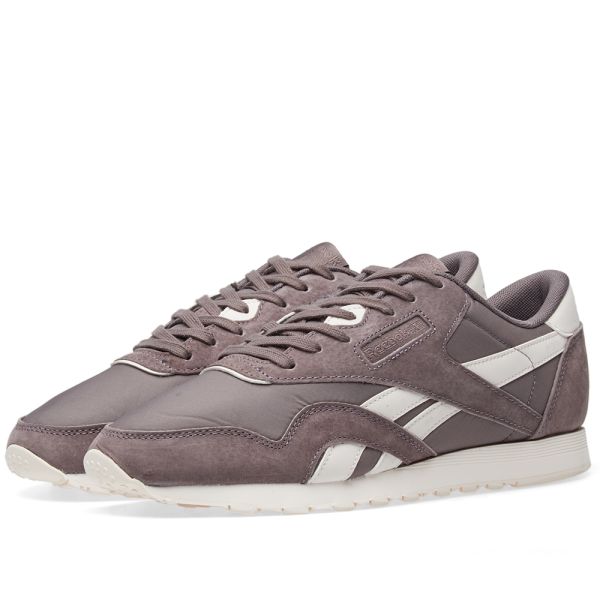 reebok classic nylon sneakers in shell pink