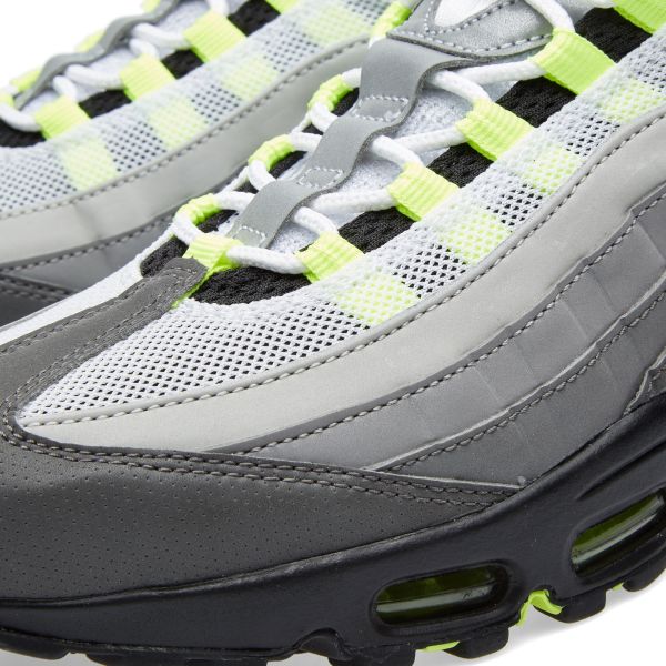 Nike Air Max 95 Og Premium Leather Reflective Black Volt Medium Ash End De