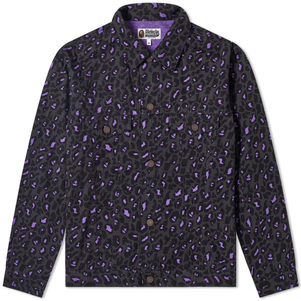 A Bathing Ape Leopard Jacket Black End Wordbuy new bape a bathing ape hoodie jacket shark head embroidery thicken cotton coat. a bathing ape leopard jacket