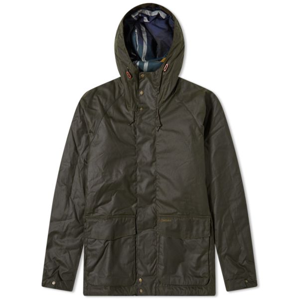 barbour wax jacket with fur hood