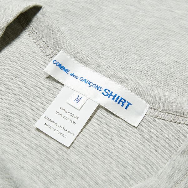 comme des garcons t shirt tag