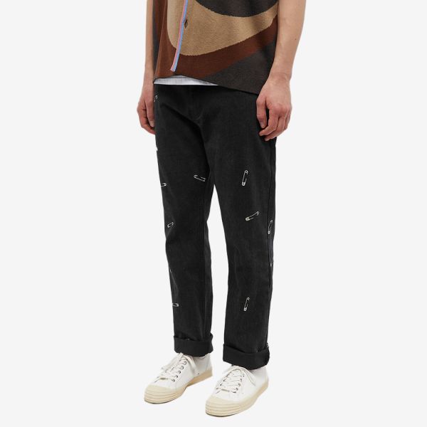 Pleasures Safety Pin 5 Pocket Denim Pant Black END. (ES)