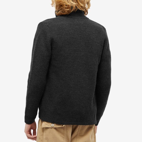 Norse Projects Hagen Cotton Full Zip Knit Charcoal Melange END. (Global)