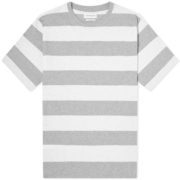 Grey and white striped tee Clearance