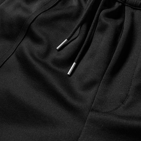 black leather track pants