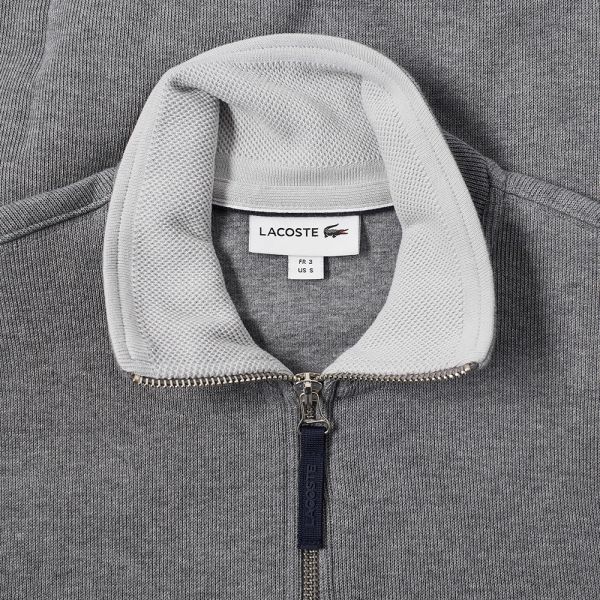 lacoste zip cardigan