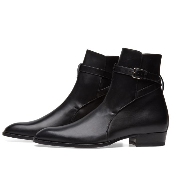Saint laurent buckle boots clearance