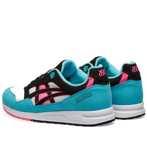 Asics Gel Saga White, Black \u0026 Teal | END.