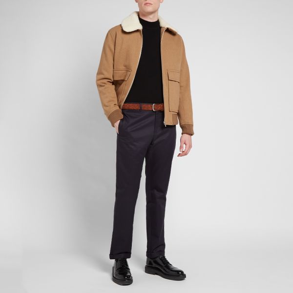 A.P.C. Bronze Wool Flight Jacket Beige Bronze Wool Flight Jacket by A.P.C.