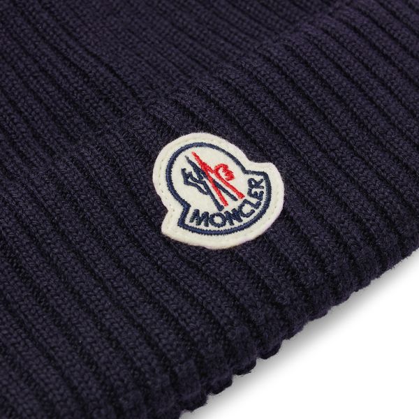 moncler basic ribbed beanie