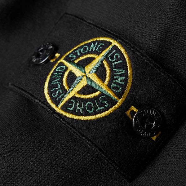 stone island garment dyed crew sweat black