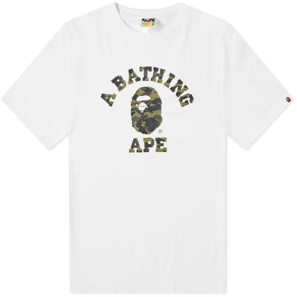A bathing ape t shirt white clearance