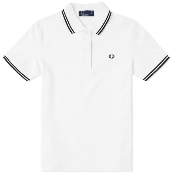 fred perry white polo women's
