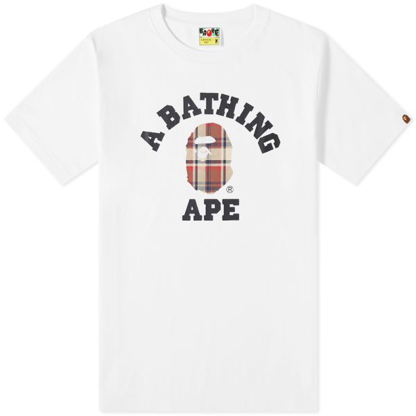 A Bathing Ape BAPE Check College Tee 