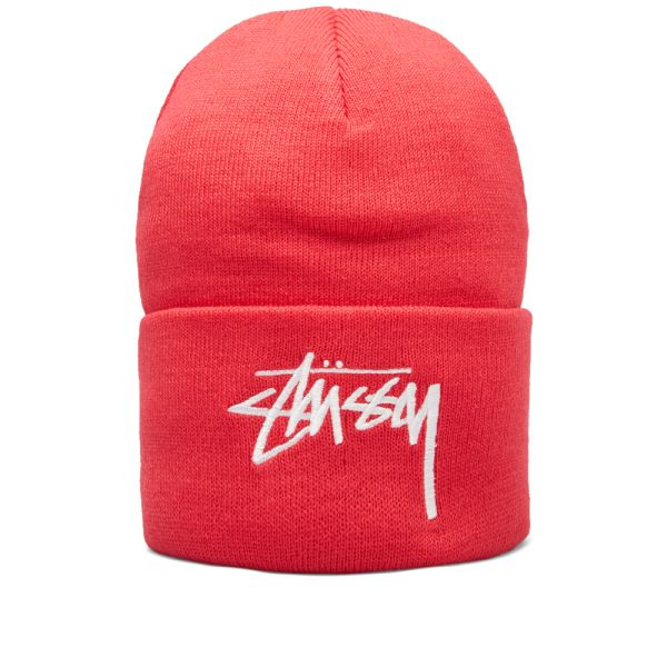 pink stussy beanie