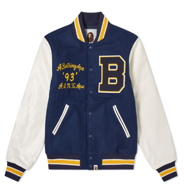 Bape letterman jacket clearance